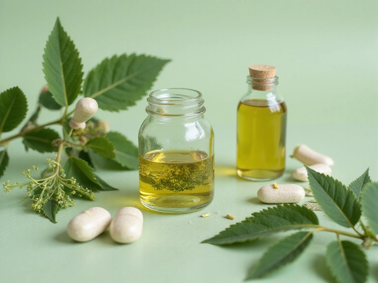 Naturalne suplementy zdrowotne Glucoactivhub w zielonych i ziemistych odcieniach